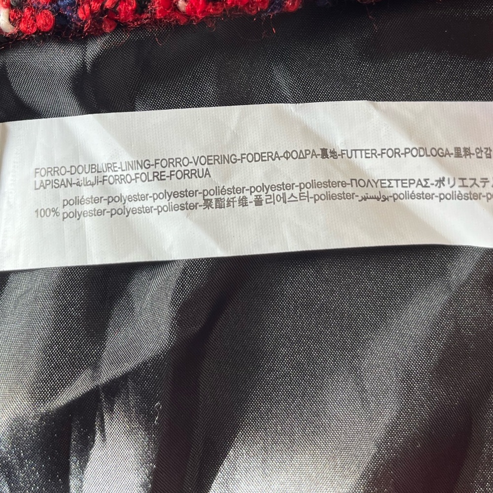 Red Zara Skirt mini tweed plaid - Picture 10 of 10